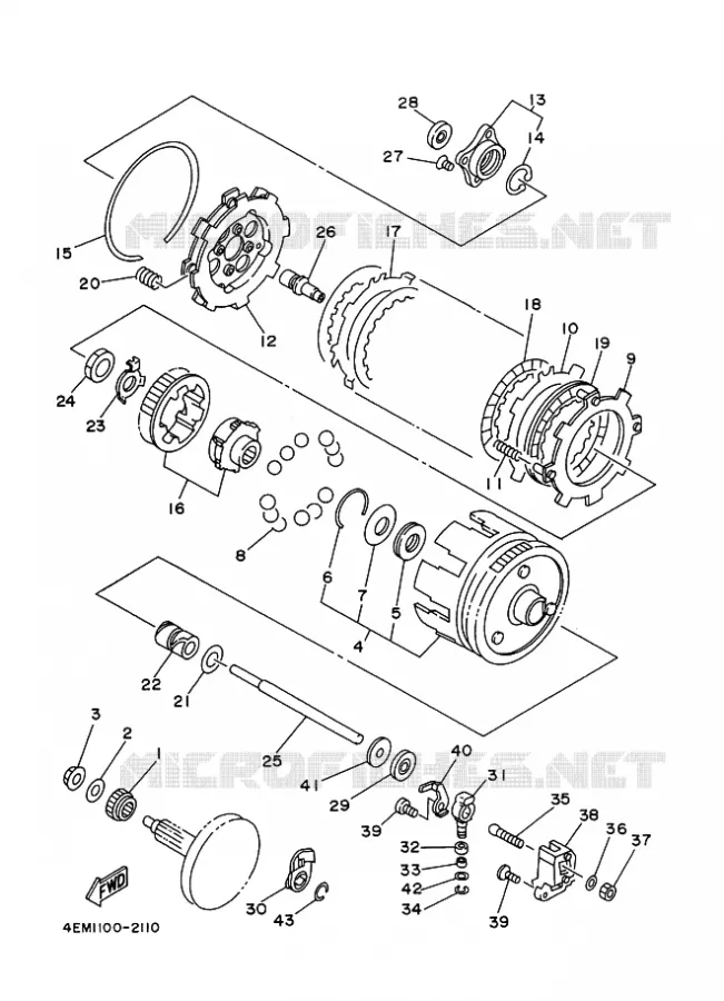 STARTMOTOR KOPPELINGS Yamaha QUAD 80 1995 RAPTOR  YFM80