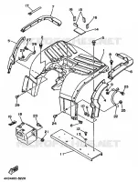 ACHTERWIEL voor Yamaha YFB250FW 1995