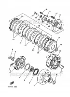 STARTMOTOR KOPPELINGS voor Yamaha YFM350ER 1993