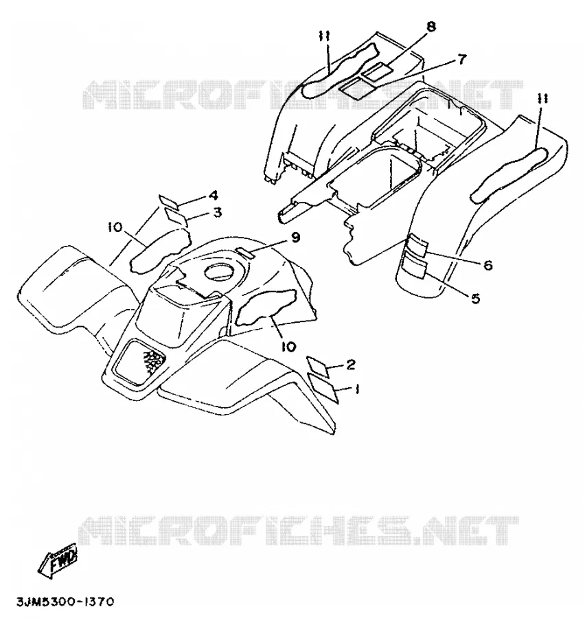 STICKER / LABEL Yamaha QUAD 200 1991 BLASTER  YFS200 BLASTER