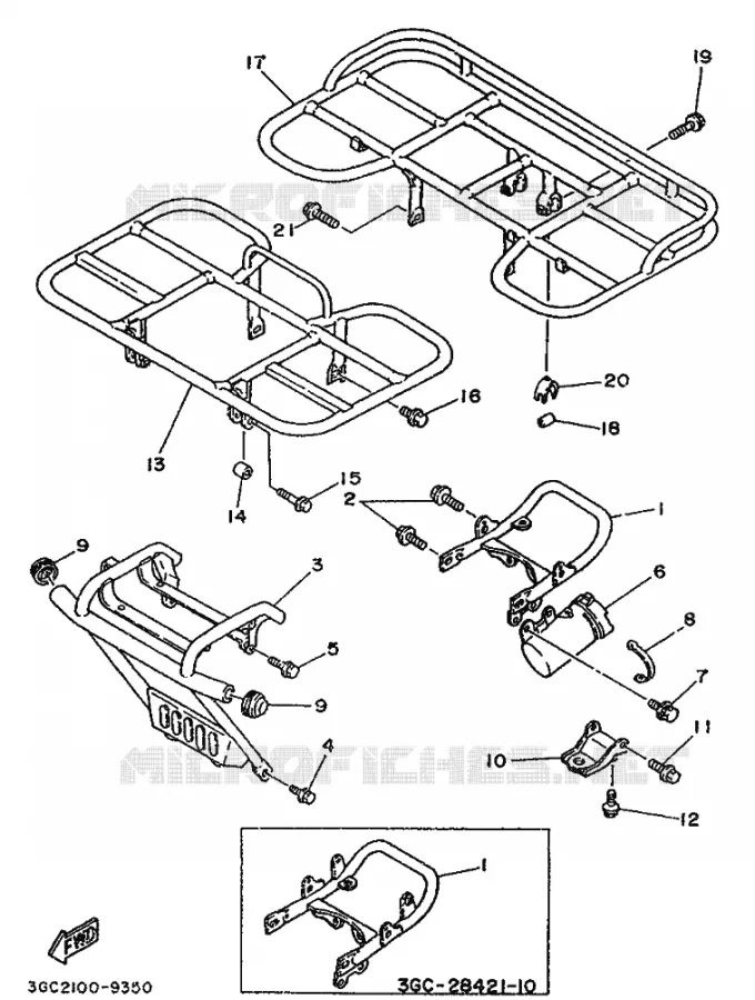 BUMPER Yamaha QUAD 200 1990 YFM  YFM200DX