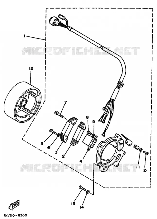 DYNAMO Yamaha QUAD 200 1990 YFM  YFM200DX