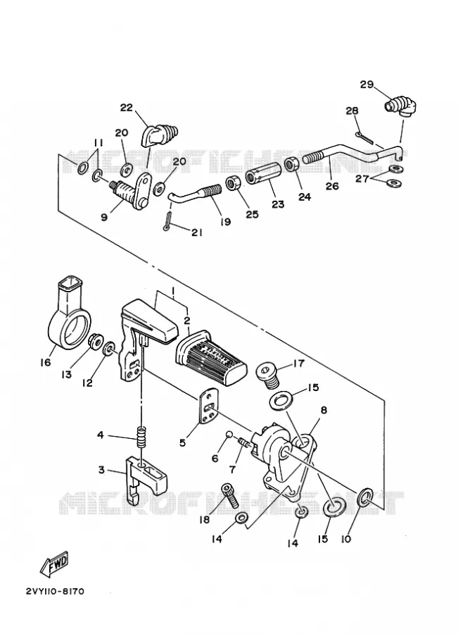 SCHAKEL PEDAAL Yamaha QUAD 200 1989 YFM  YFM200DX MOTO 4 - 200 DX