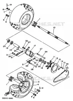 ACHTERWIEL voor Yamaha YFM350X 1989