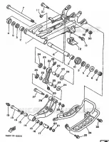 ACHTERBRUG voor Yamaha YFM350X 1989