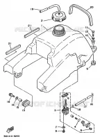 BENZINE TANK voor Yamaha YFM350X 1989