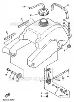 BENZINE TANK voor Yamaha YFM350X 1989