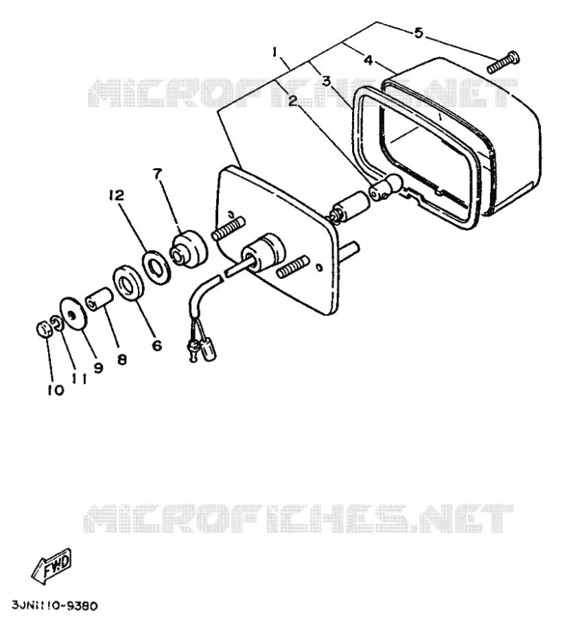 ACHTERLICHT Yamaha QUAD 230 1989 Autres modeles  YFU1