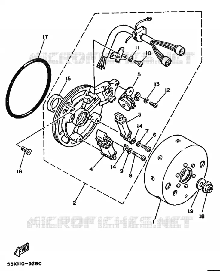 DYNAMO Yamaha QUAD 80 1988 RAPTOR  YFM80T
