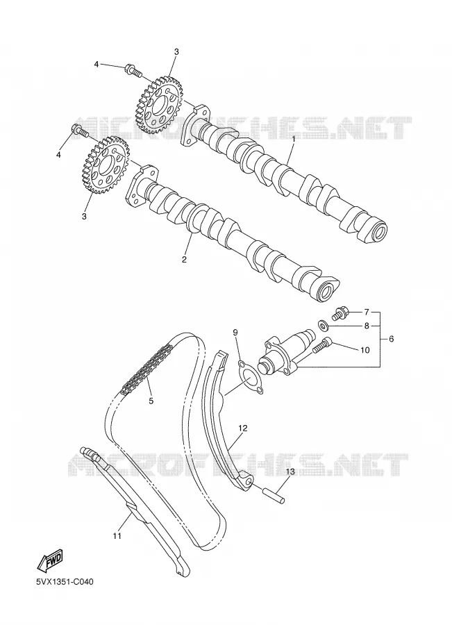 NOKKENAS / KETTING Yamaha MOTO 600 2008 FZ6 S2  FZ6-NHGX