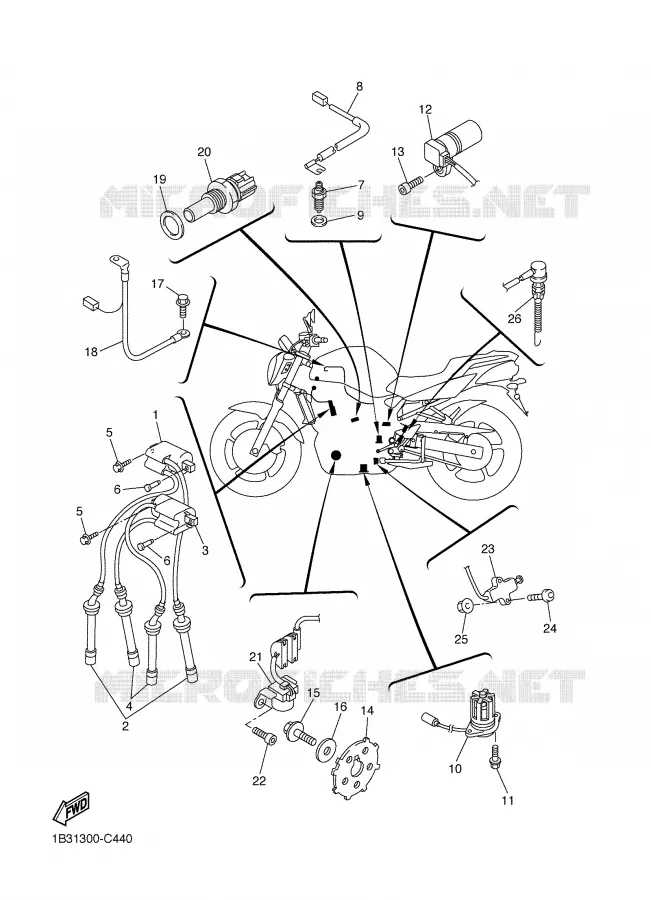 ELECTRISCH 1 Yamaha MOTO 600 2004 FZ6  FZ6-NS