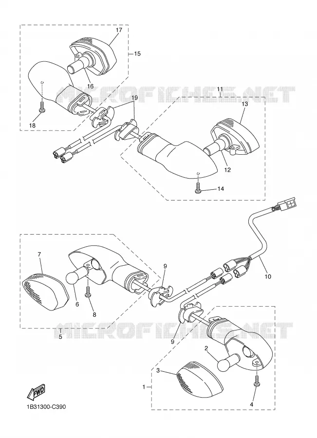 KNIPPERLICHT Yamaha MOTO 600 2005 FZ6  FZ6-NST