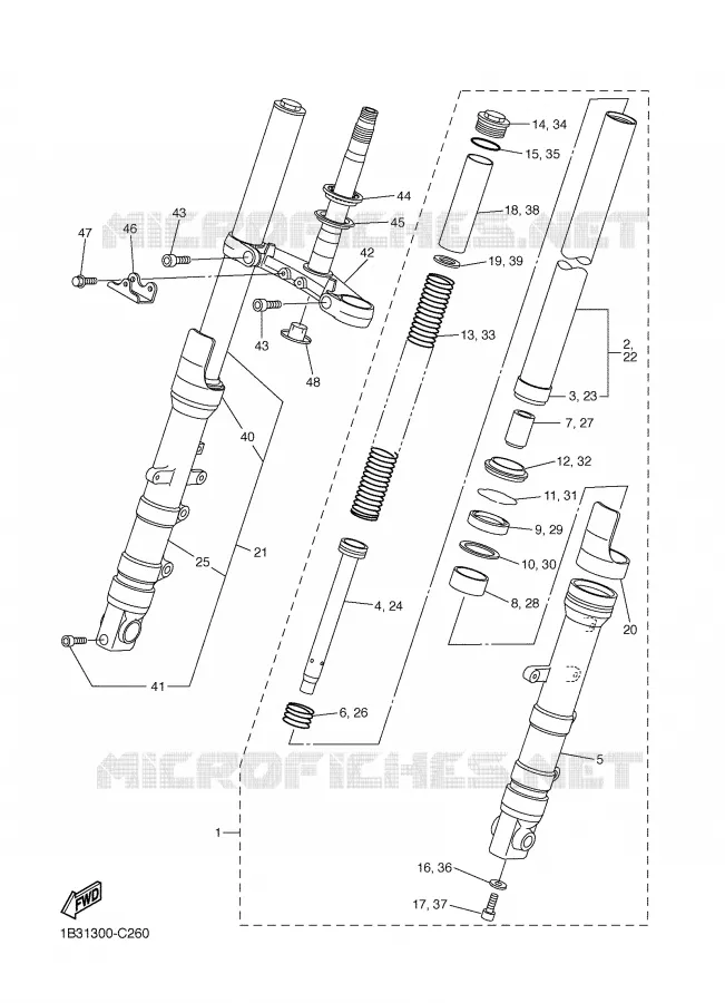 VOORVORK Yamaha MOTO 600 2005 FZ6  FZ6-NT