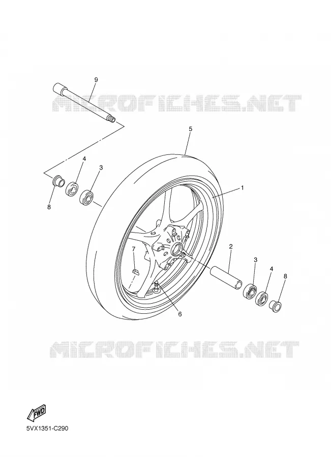 VOORWIEL Yamaha MOTO 600 2006 FZ6  FZ6-NV
