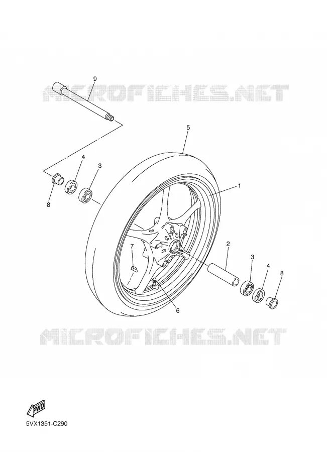 VOORWIEL Yamaha MOTO 600 2005 FAZER  FZ6-S