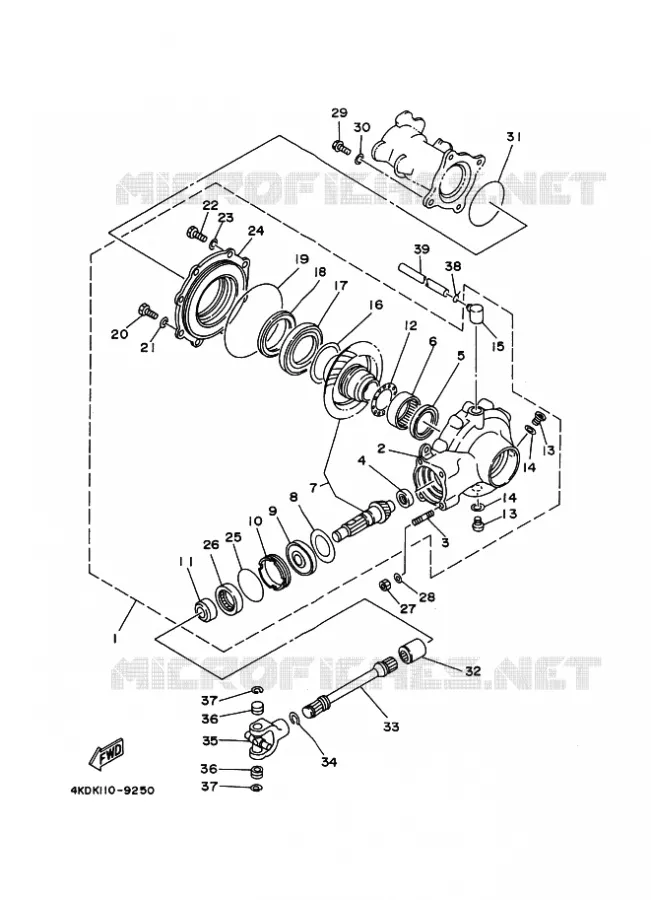 AANDRIJFAS Yamaha QUAD 250 2000 TIMBERWOLF  YFB250FW