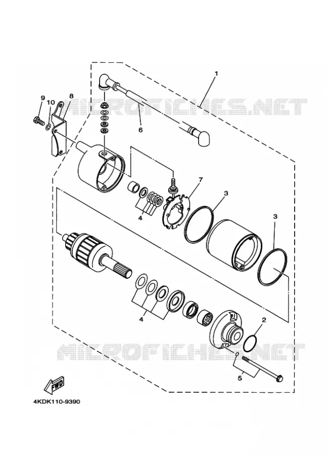 STARTMOTOR Yamaha QUAD 250 2000 TIMBERWOLF  YFB250FW