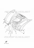 ACHTERSPATBORD  voor Yamaha YFM300 2012