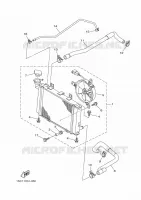 RADIATEUR / SLANG voor Yamaha YFM300 2012