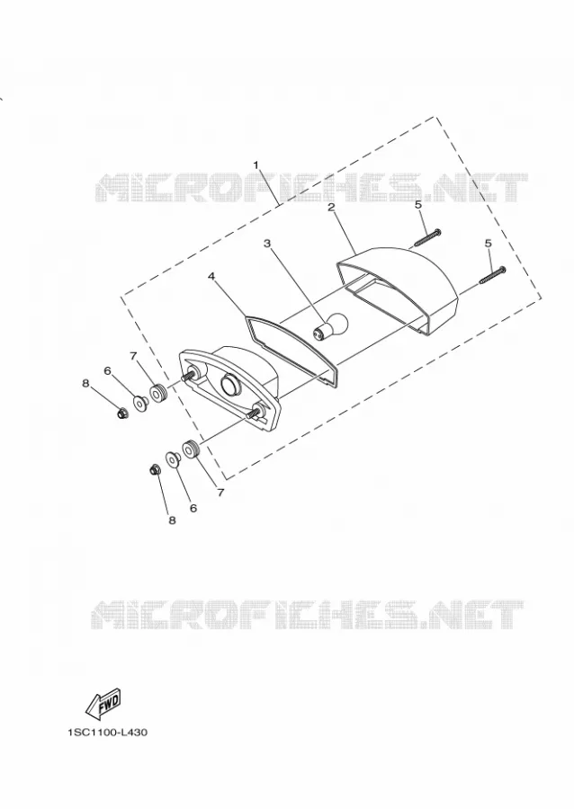 ACHTERLICHT 2 Yamaha QUAD 300 2012 GRIZZLY  YFM300