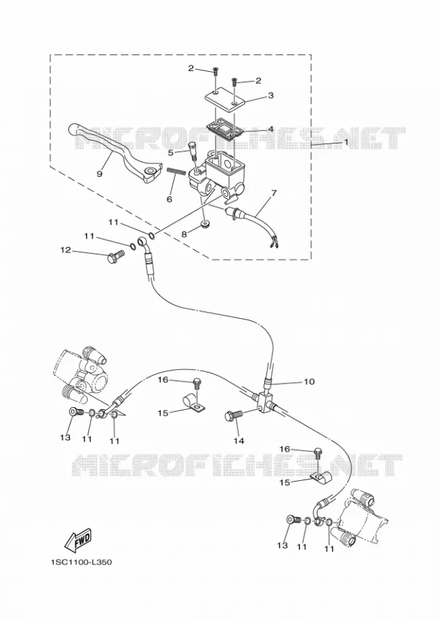REMPOMP VOOR Yamaha QUAD 300 2012 GRIZZLY  YFM300