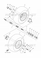 ACHTERWIEL voor Yamaha YFM300 2013