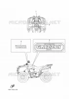STICKER voor Yamaha YFM300 2013
