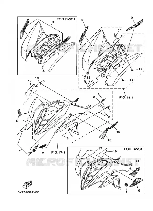 STICKER / LABEL 4 Yamaha QUAD 350 2006 RAPTOR  YFM350 YFM350RV