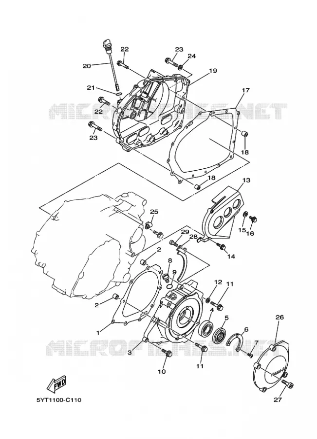 DEKSEL - MOTOR 1 Yamaha QUAD 350 2008 RAPTOR  YFM350 YFM35RX RAPTOR 350