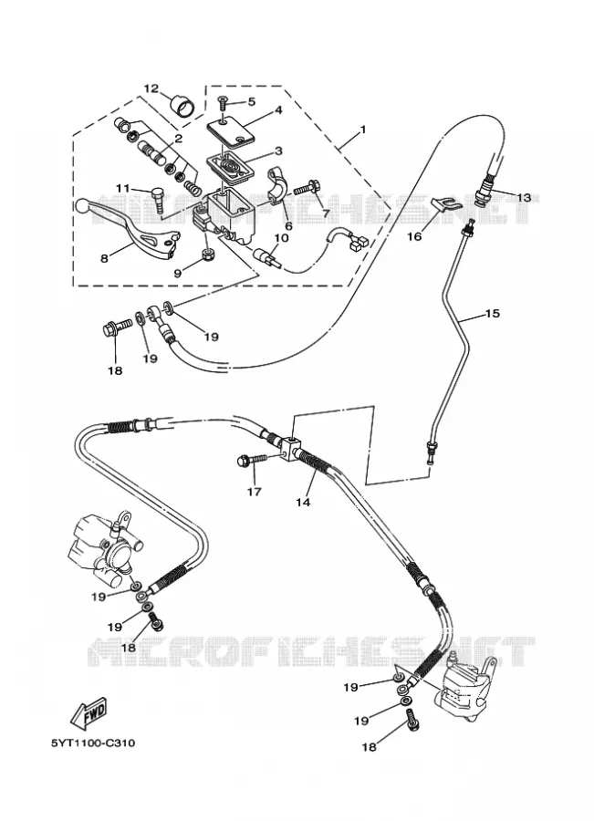 REMPOMP VOOR Yamaha QUAD 350 2011 RAPTOR  YFM350 YFM35RA YFM350R