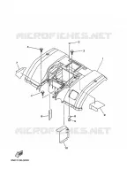 ACHTERSPATBORD  voor Yamaha BRUIN 350 2WD 2004