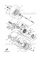 ACHTERWIEL voor Yamaha BRUIN 350 2WD 2004