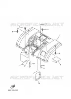 ACHTERSPATBORD  voor Yamaha GRIZZLY 350 2X4 2010