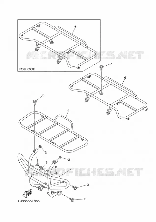 BUMPER Yamaha QUAD 350 2013 GRIZZLY  YFM350FWA YFM35FGD