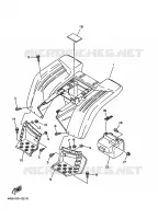 ACHTERSPATBORD  voor Yamaha YFM350FW-X 1999