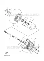 ACHTERWIEL voor Yamaha YFM350FW-X 1999