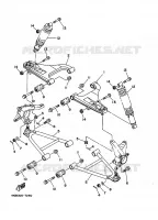 OPHANGING / WIEL VOOR voor Yamaha YFM350FW-X 1999