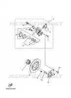 REMKLAUW ACHTER voor Yamaha YFM350FW-X 1999