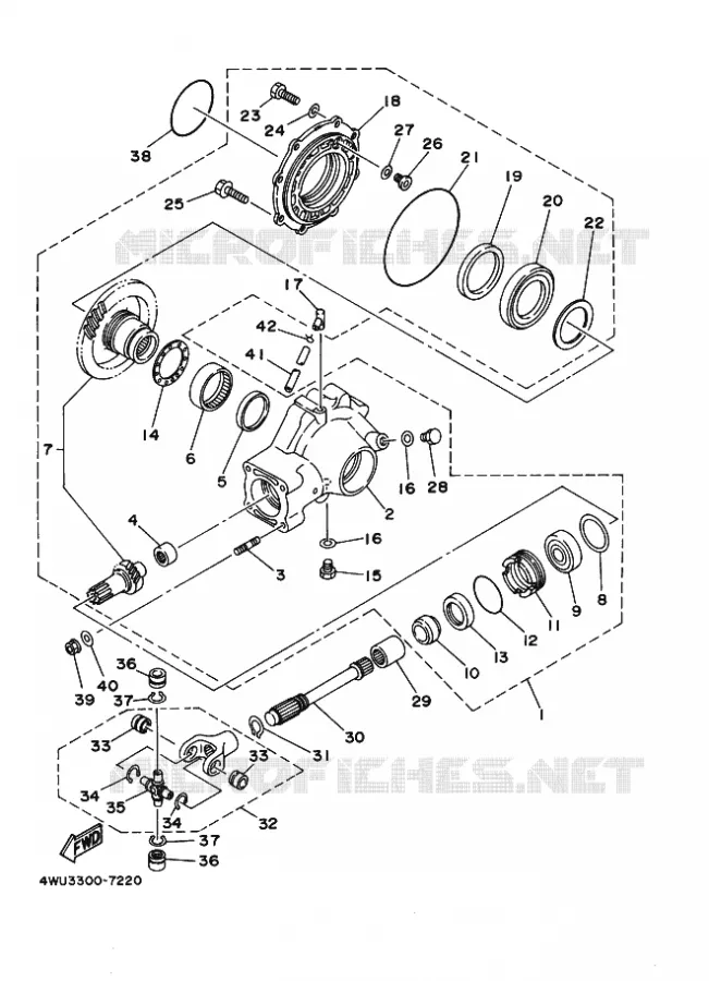 AANDRIJFAS Yamaha QUAD 350 2000 WOLVERINE  YFM350FW-X