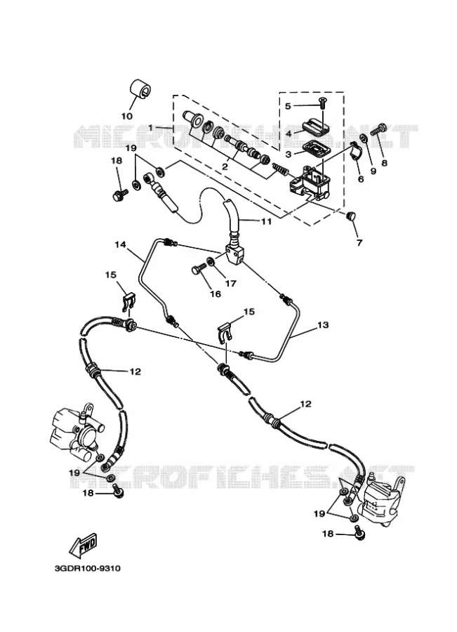 REMPOMP VOOR Yamaha QUAD 350 2000 WARRIOR  YFM350X WARRIOR