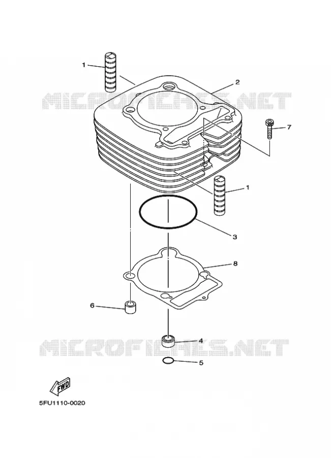 CILINDER Yamaha QUAD 400 2000 YFM  YFM400FW