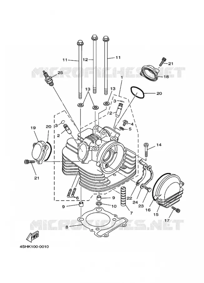 CILINDERKOP Yamaha QUAD 400 2000 YFM  YFM400FW