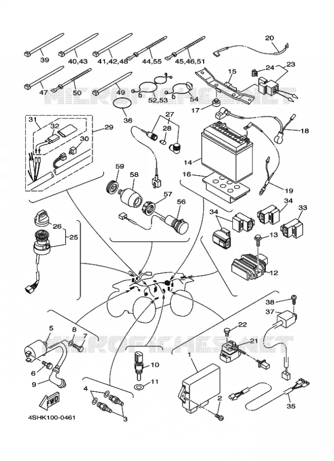 ELECTRISCH 1 Yamaha QUAD 400 2000 YFM  YFM400FW