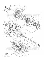 ACHTERWIEL voor Yamaha YFM400FW 2002