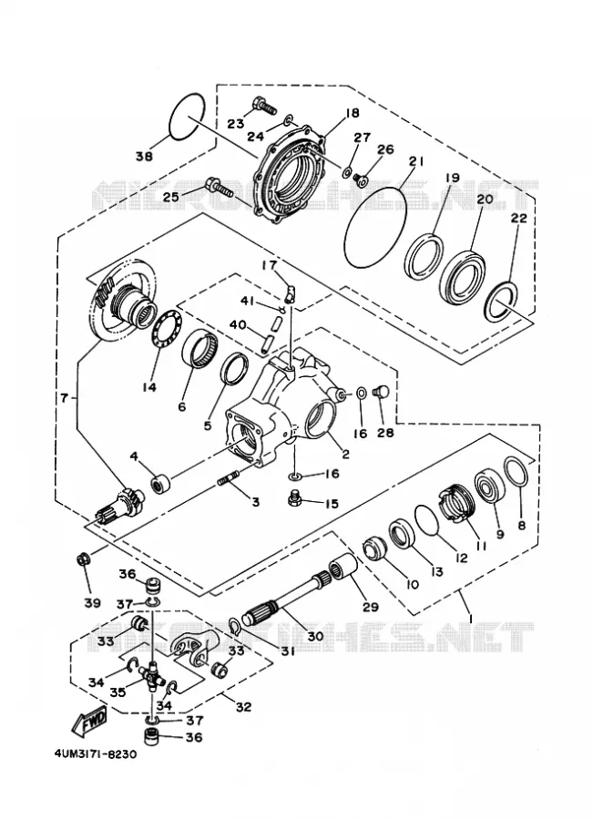 AANDRIJFAS Yamaha QUAD 400 2003 BIG BEAR  YFM400FW BIG BEAR PRO