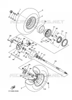 ACHTERWIEL voor Yamaha YFM400FW 2005