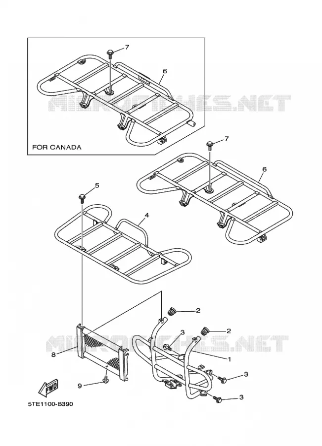 BUMPER Yamaha QUAD 400 2003 KODIAK  YFM400FWAN YFM4FAR KODIAK 400