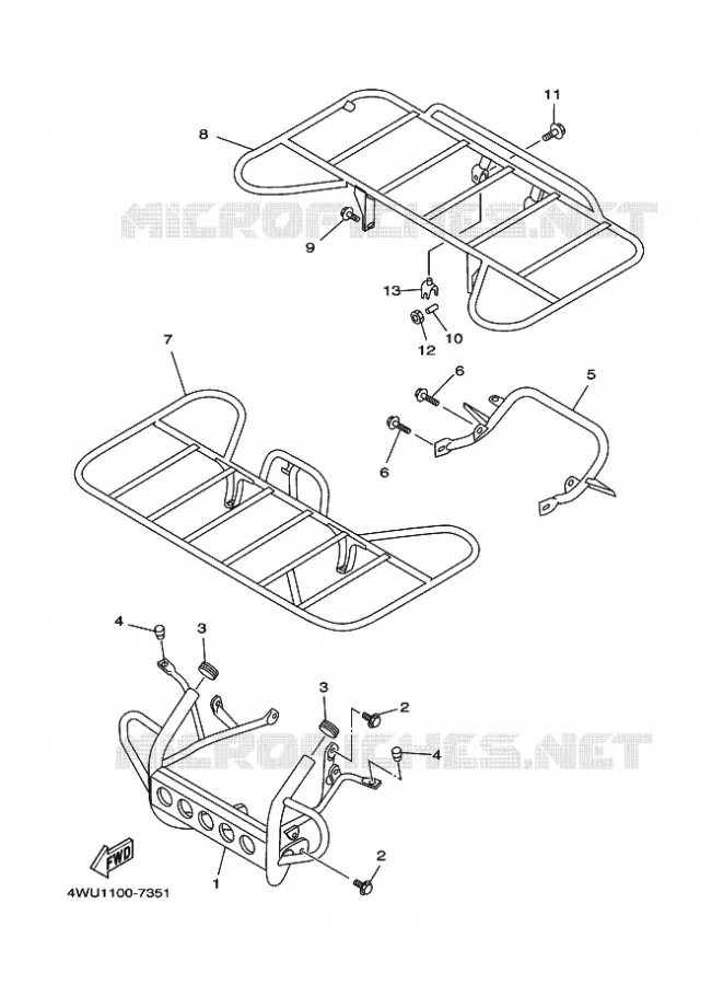 BUMPER Yamaha QUAD 400 1999 YFM  YFM400FWB YFM400FWBL