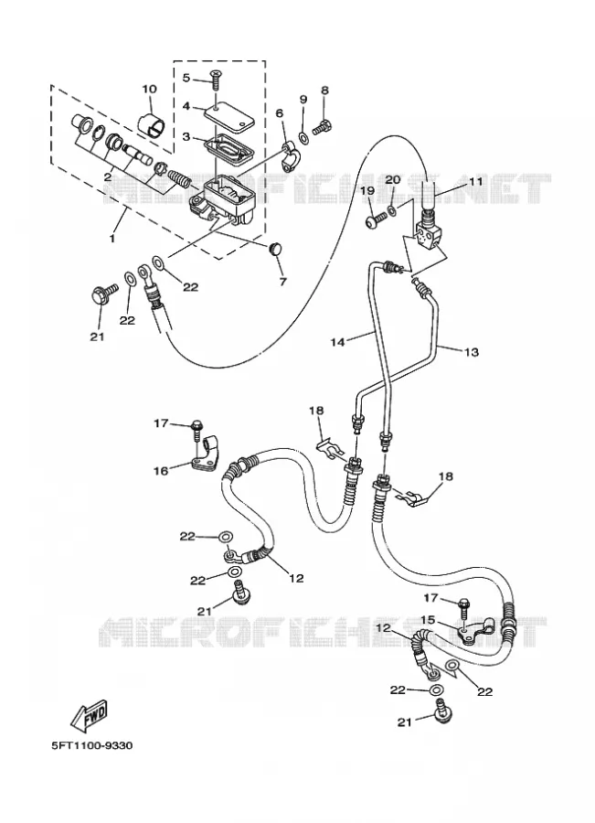REMPOMP VOOR Yamaha QUAD 400 1999 YFM  YFM400FWB YFM400FWBL