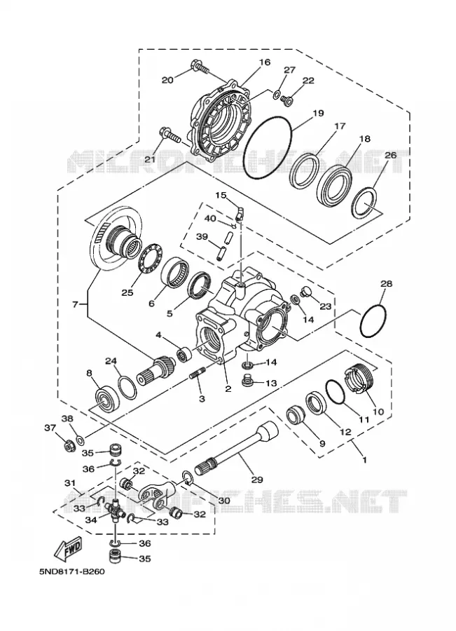 AANDRIJFAS Yamaha QUAD 450 2006 WOLVERINE 4WD  YFM450FAS YFM45FXV WOLVERINE 4WD